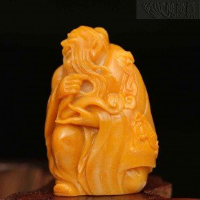 Shoushan stone carving of a emperor dreaming ornament