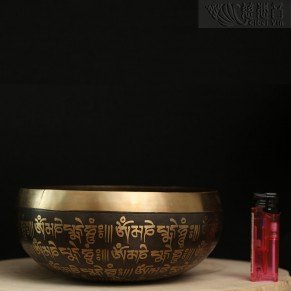 Floral Carved Thadobati Tibetan bowl 3