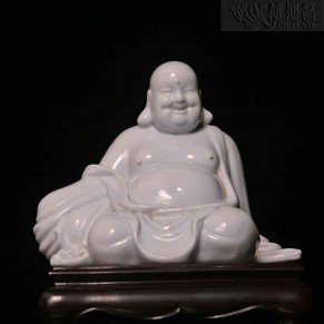 White porcelain Treasure bag Maitreya statue