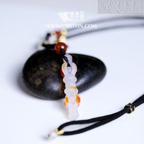 Agate Vajra Pestle 4.5cm Necklace -6