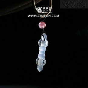 Agate Vajra Pestle 4.5cm Necklace -8
