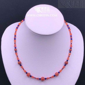Everything goes well-South Red Agate Necklace (GF Gold)