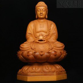 Wooden Shakyamuni Buddha Statue