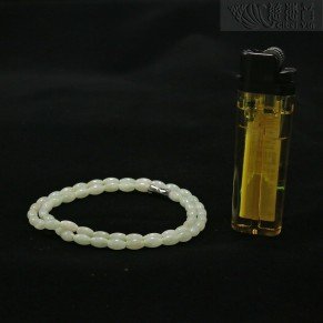  Jadeite oval beads necklace-63
