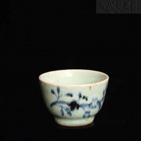 Blue and white old tea cup-4