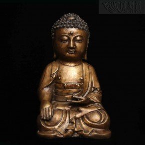 Modern bronze statue of Sakyamuni