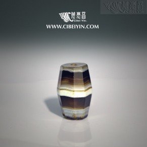 Medicine Buddha Ancient Dzi (eight ridges shape)-L-B