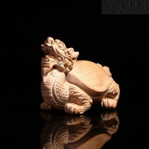 Handheld Wooden Dragon-head turtle