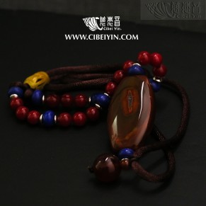 "Having Keen Vision"True Fire Stone Necklace-18-011