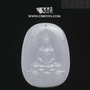 "Treasure Vase"Guanyin Jadeite Pendant-2122
