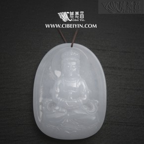 "Treasure Vase"Guanyin Jadeite Pendant-2186