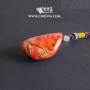 "Red Koi"Agate Handheld (Large)-048