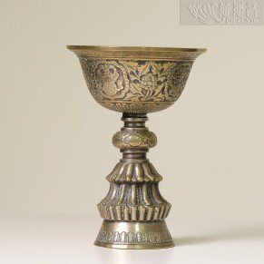 A Tibetan Silver Offering Cup