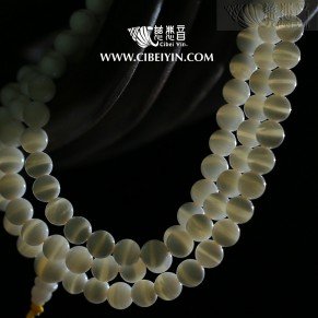Golden Silk Tridacna 108 Prayer Beads - 6mm