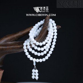 Transparent Tridacna 108 Prayer Beads - 8mm 