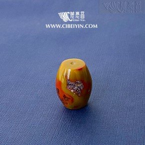 "Stacking gold and jade"True Fire Stone Pendant--038