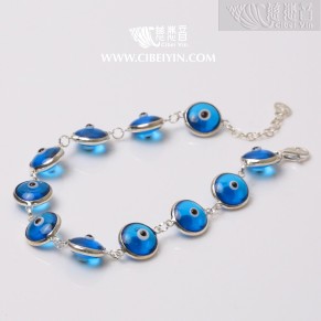 Vajra Eye Bracelet-Light blue (10mm)
