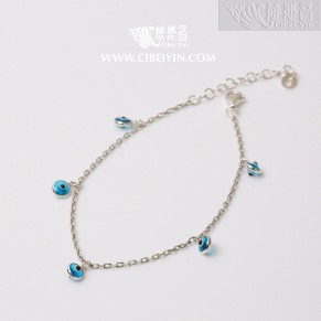Vajra Eye Bracelet-Light blue (5mm)