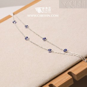 Vajra Eye Double-strand Bracelet-Dark Blue (5mm)