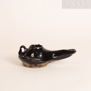 Song Dynasty Thousand-Year Black Glaze Clay Oil Lamp-4