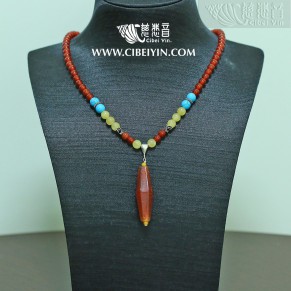 Old Agate Necklace 01-12