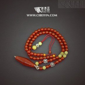 Old Agate beads Necklace 01-1