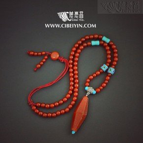 Old Agate beads Necklace 01-3