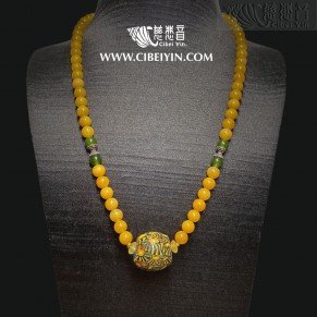 Glazed Crystal Necklace 417-8
