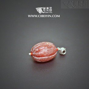 Old Glazed Crystal Pendant 23-5