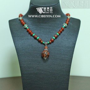 "Tranquilization"Old Agate Necklace 2A-88