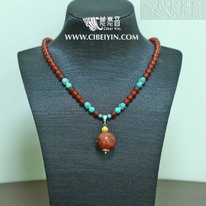 "Insight"Old Agate Necklace 2A-89