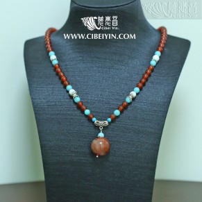 "Clean"Old Agate Necklace 2A-91