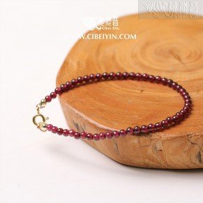 Garnet Bracelet - 3mm