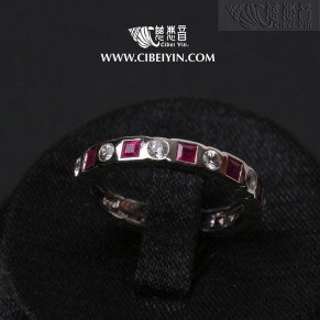 Harmonious Balance - Ruby Silver Ring (Size 8)