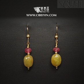 Tolerant Fancy sapphire GF earrings