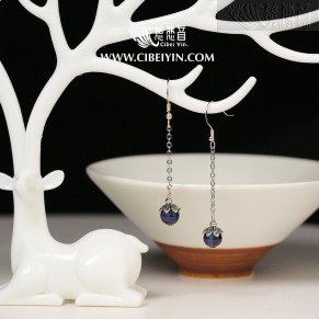 Eternal-Sapphire 925 silver earrings