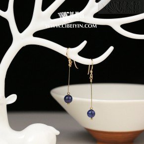 "Blessings"Gold-filled sapphire Earrings