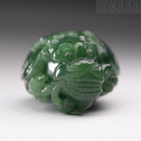 Handheld Hetian Jade Dragon-head turtle 