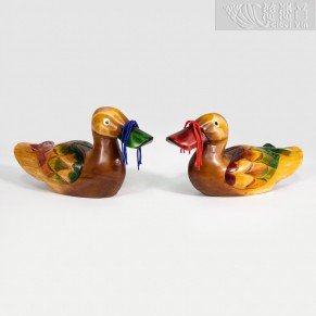 A pair of Contemporary mandarin ducks DUA