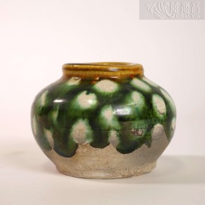 Liao Dynasty Sancai 'Fortune Accumulating' Jar -1