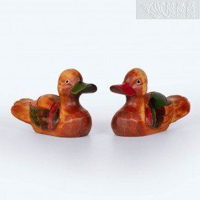 A pair of Contemporary mandarin ducks MD 8-2