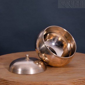 Brass golden rice bowl and offering bowl 