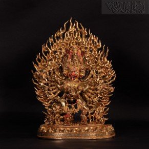 Gilt CopperYamantaka Wrathful Manifestation
