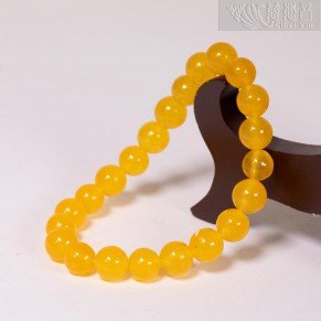 Golden Silk Jade Bracelet - 8mm