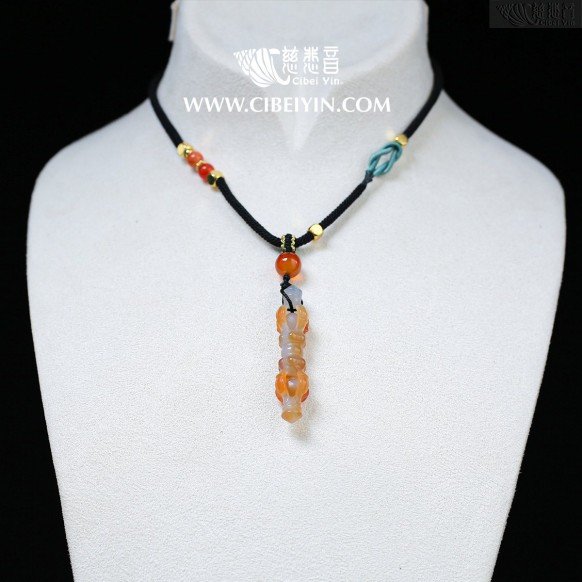 Agate Vajra Pestle 4.5cm Necklace -7
