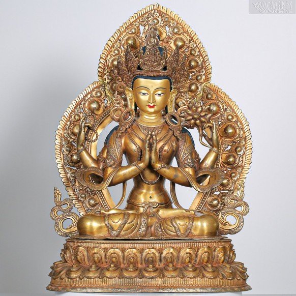  "Achieve Greatness"Four-Armed Guanyin Bodhisattva Statue- Revered by Grandmaster JinBodhi