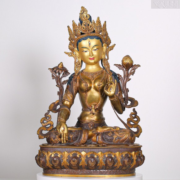 "Vast Magical Powers" Gilt-Bronze Statue of White Tara - Revered by Grandmaster JinBodhi