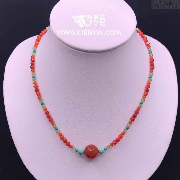 The most dazzling presence in the crowd-South Red Agate Necklace (GF Gold)