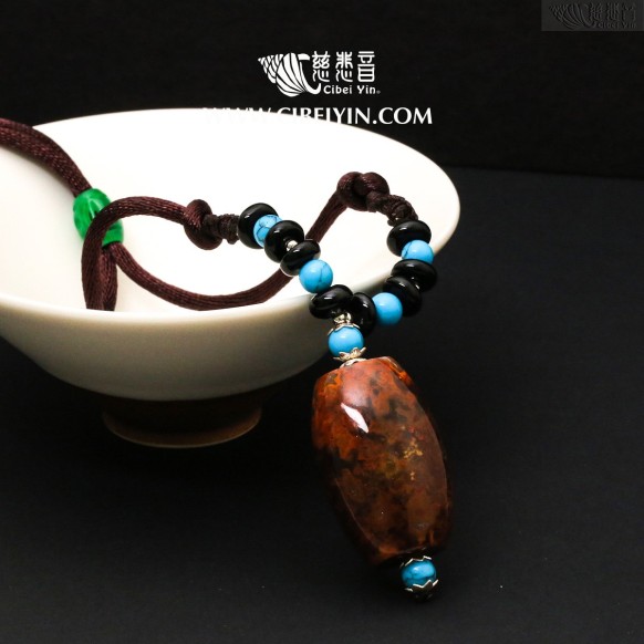 "Forge Ahead Courageously"True Fire Stone Necklace-18-012