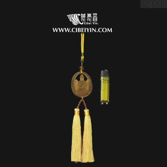 Guanyin Glazed Crystal Car Tassel